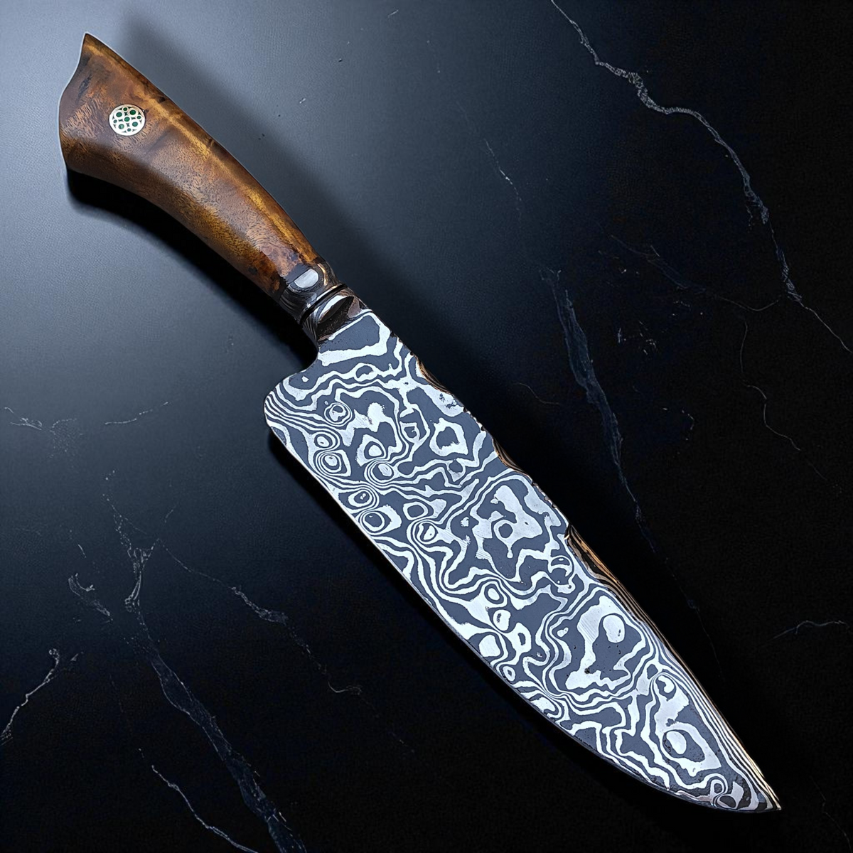 Aço Damasco – Edição Colecionador – Padrão Aleatório – 10" Lâmina