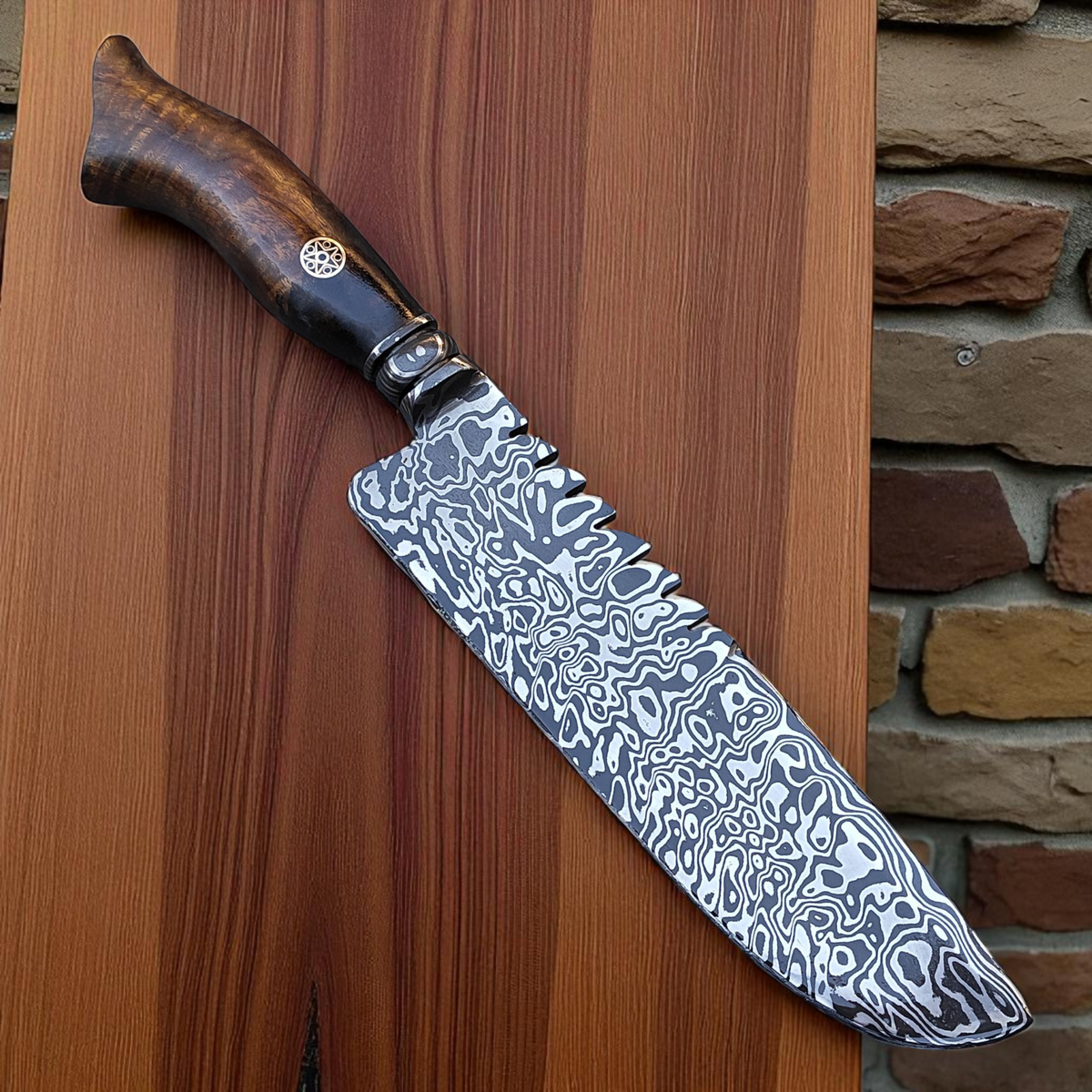 Aço Damasco – Edição Colecionador – Padrão Aleatório – 9" Lâmina