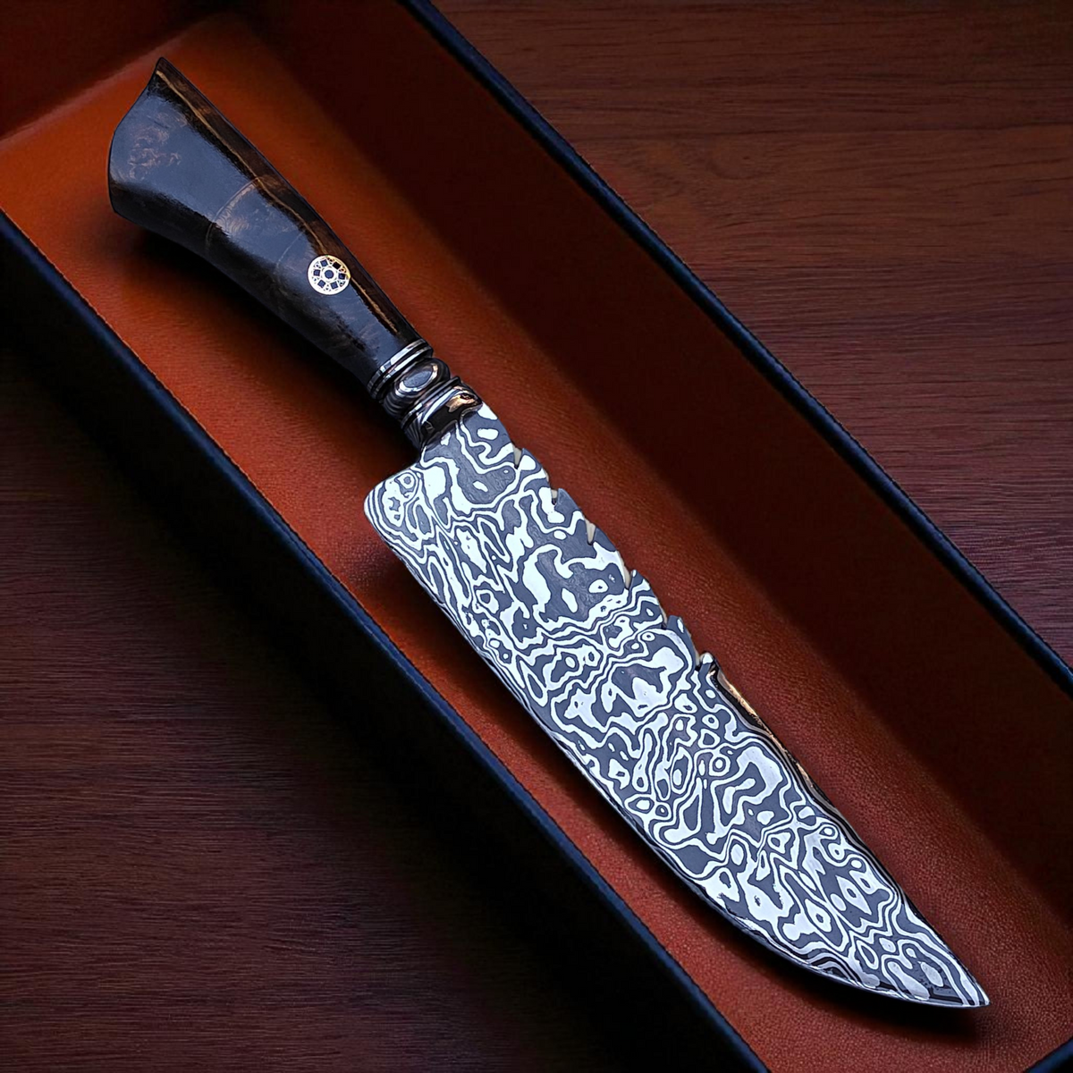 Aço Damasco – Edição Colecionador – Padrão Aleatório – 9" Lâmina