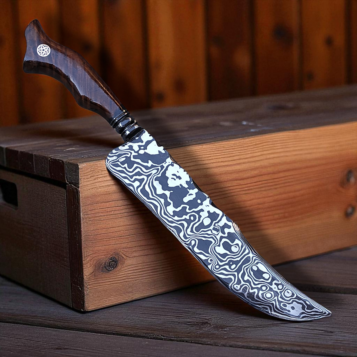 Aço Damasco – Edição Colecionador – Padrão Aleatório – 9" Lâmina