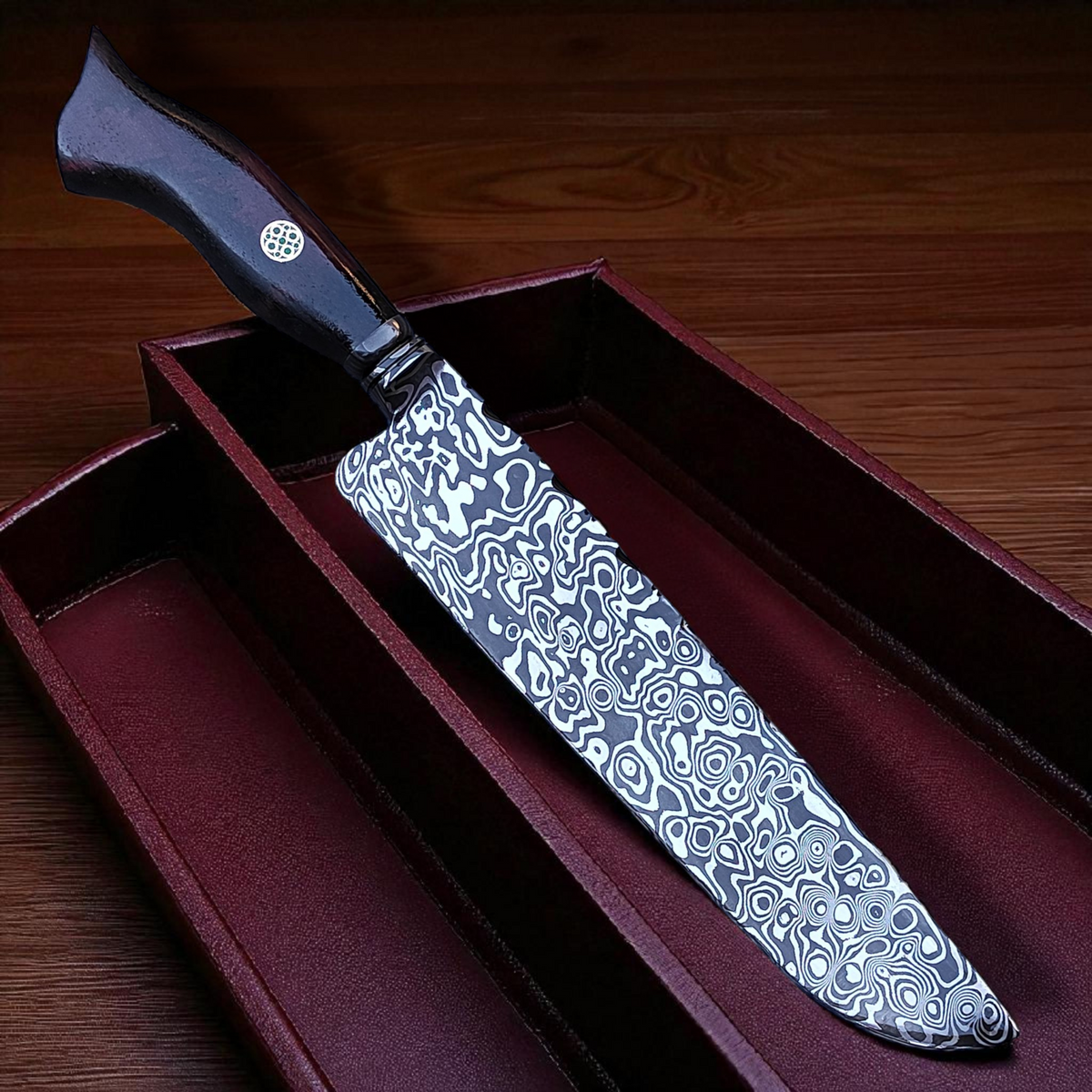 Aço Damasco – Edição Colecionador – Padrão Aleatório – 9" Lâmina