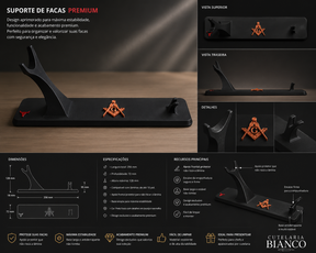 Expositor para Facas luxo - Customizado - Maçom
