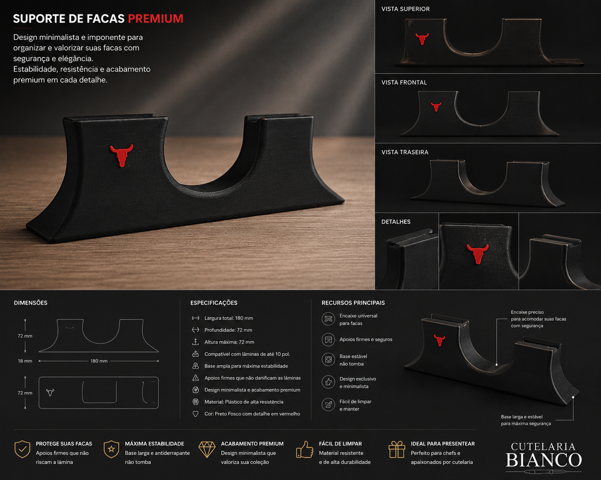 Expositor para Facas luxo