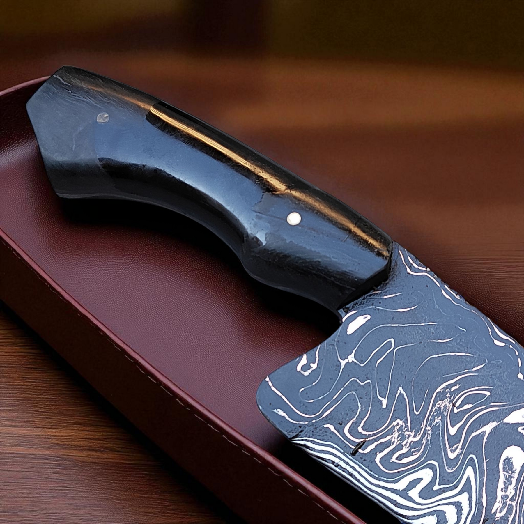 Mokume-gane com linhas em COBRE – Edição Colecionador – Padrão TIGER – 10" Lâmina