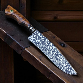 Aço Damasco – Edição Colecionador – Padrão Aleatório – 9" Lâmina