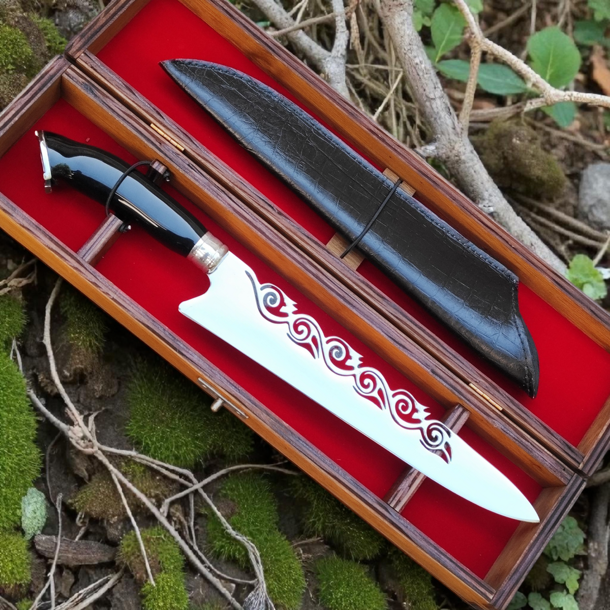 Faca Artesanal Modelo Vento Negro - Ideal para Churrasco/Costelão