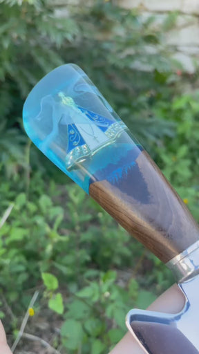 Faca Artesanal Personalizada p/ Churrasco Padroeira 10” – Edição Especial Colecionador